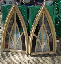 Paire Fenêtres Gothiques Bois