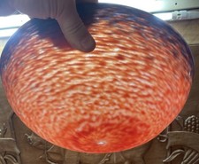 Vasque pour suspension lustre en pâte de verre signée Delatte