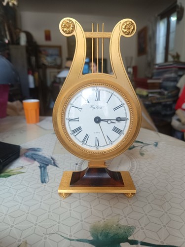 Pendule lyre bronze hour - pendule,