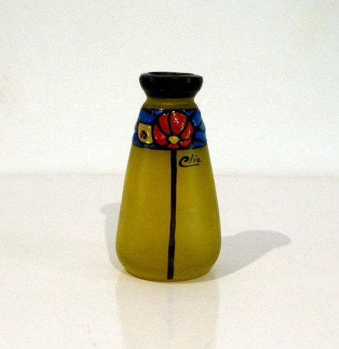 Petit vase jaune pâte de - jaune, en