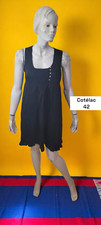 Cotélac Taille 42 Superbe robe noire sans manchres polyester mélangé