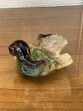 Daum France très joli vide poche en pâte de verre, décor d'escargot