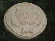 PLAQUE SOUVENIR EN PLATRE 3° BCCP / PARACHUTISTES COLONIAUX INDOCHINE 
