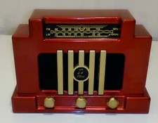 Radio retro plastique rouge - radio, en
