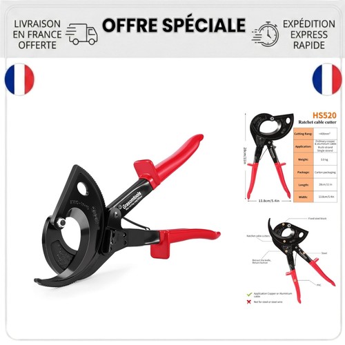 Coupe câble cliquet hs520a - coupe-câble,