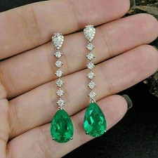 4Ct Poire Coupe Simulé Vert