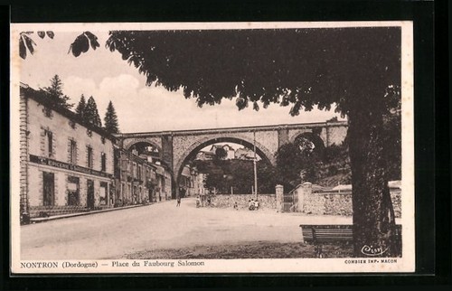 Cpa nontron place faubourg - cpa, du
