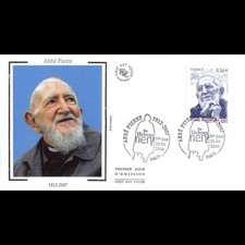 FDC soie - L'Abbé Pierre -