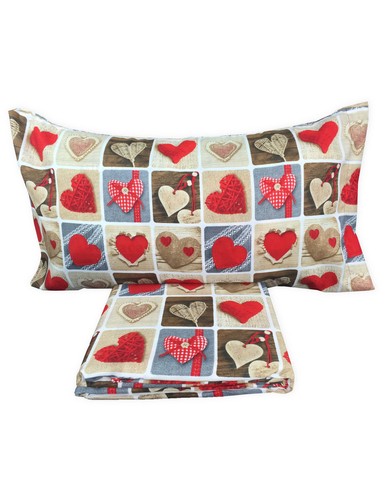 Housse couette coeur rouge - de,
