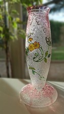 BACCARAT Vase cristal givré