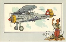 AVION GLOSTER GLADIATOR  1935 TINTIN AVIATION 39 45 Chèque 1  Voir Savoir UK RAF