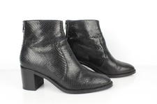MINELLI Bottines Cuir façon python noir T 37 Très bon état