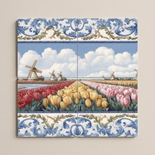 Dutch Tulip Ceramic Tile Mural