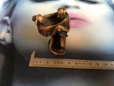 NETSUKE n°3 ancien erotique personnage chinois japonais curiosa sexy resine
