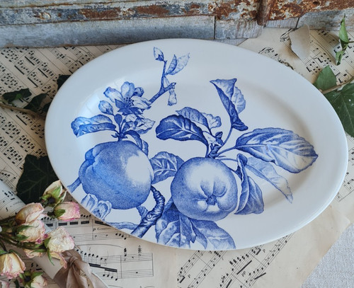 Ancien plat ovale - ancien, de