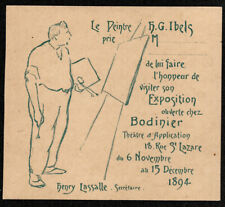 Invitation.H.G. Ibels. Exposition chez Bodinier. 1894