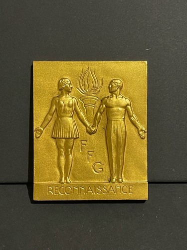 Plaque bronze style art - plaque,
