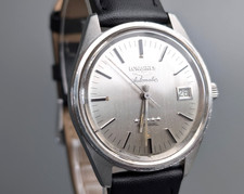 Montre Homme LONGINES ADMIRAL 5 Five Star Date Argent Automatique Vintage 35mm