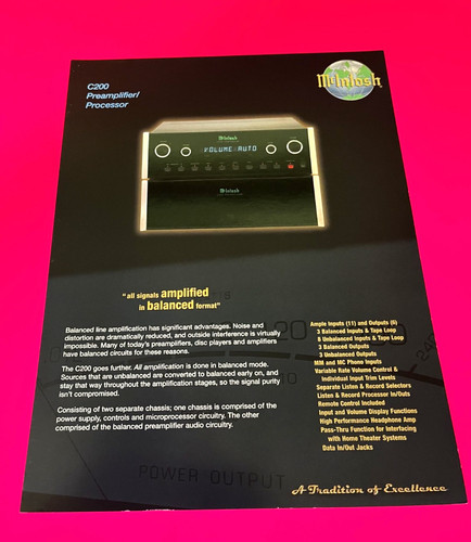 Mcintosh c200 preamp - mcintosh,