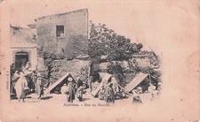 Carte postale ancienne card ALGÉRIE ALGERIA NEDROMA rue du marché éd DIEBOLT écr
