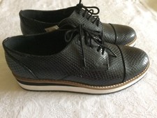 DERBIES RICHELIEU CUIR  NOIR  38  MONOPRIX FEMME NEUFS