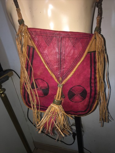 Sac pochette cuir - cuir, afrique