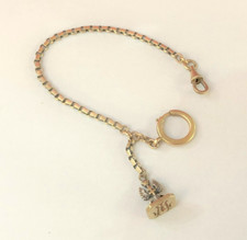 gold metal pocket watch chain