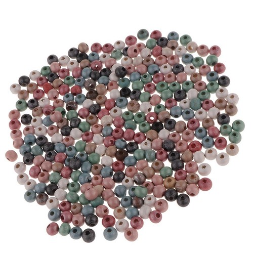 Paquet perles bois à - 1,