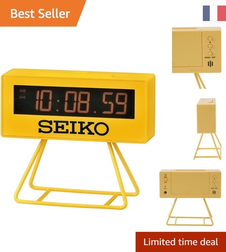 Réveil compact seiko jaune - réveil,