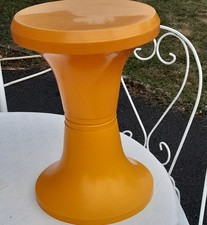 tabouret orange  tam tam 70 s vintage 