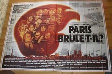 PARIS BRULE-T-IL Belmondo Delon affiche cinema originale GEANTE 8 Panneaux R72