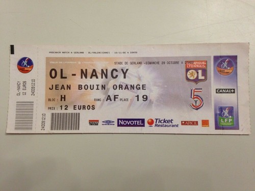 Ticket match lyon - ticket,