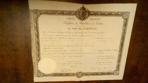 Diplôme parchemin grand sceau