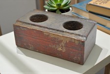 Porte-Stylo En Bois Ancien