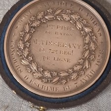 medaille escrime amiens somme 72 de ligne militaire escrime rare