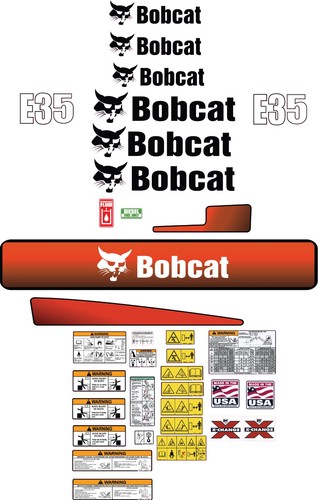 Fits bobcat e35 decal kit - fits,