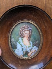 Miniature peinte 19 ème Comtesse D'Angiviller 
