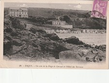 CPA Erquy Un coin de la plage de Caroual et l'Hotel des terrasses
