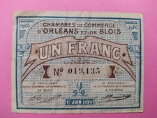 NECESSITE 1 FRANC CHAMBRE DE