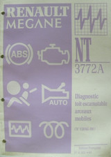Manuel d'atelier Renault MEGANE NT 3772 A diagnostic toit escamotable arceaux