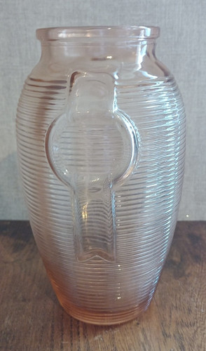 Vase art déco - verre, rose