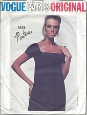 Patron De Couture D'Robe Vintage Vogue Années 1960 B36 (R990) Par 'Patou'