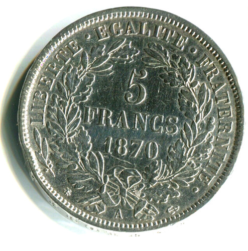 Monnaie 743 argent 5 - argent, francs