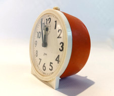 Ancien réveil vintage an 70 orange Japy