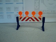 PLAYMOBIL vintage city chantier police barrière signalisation feux orange 5097