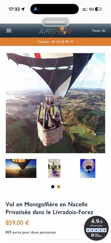 Vol privé vip montgolfière - vol,