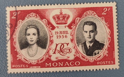 Timbre monaco mariage - monaco, princier