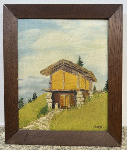 Huile sur toile vue - toile, d'un