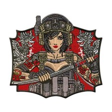 Japonais Tactique Fille - Yakuza Tatouage - Wakizashi Couteau - Moral Patch / B