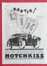 Pub Presse: Automobile HOTCHKISS - Cartouches GEVELOT - Biscottes HEUDEBERT 1932
